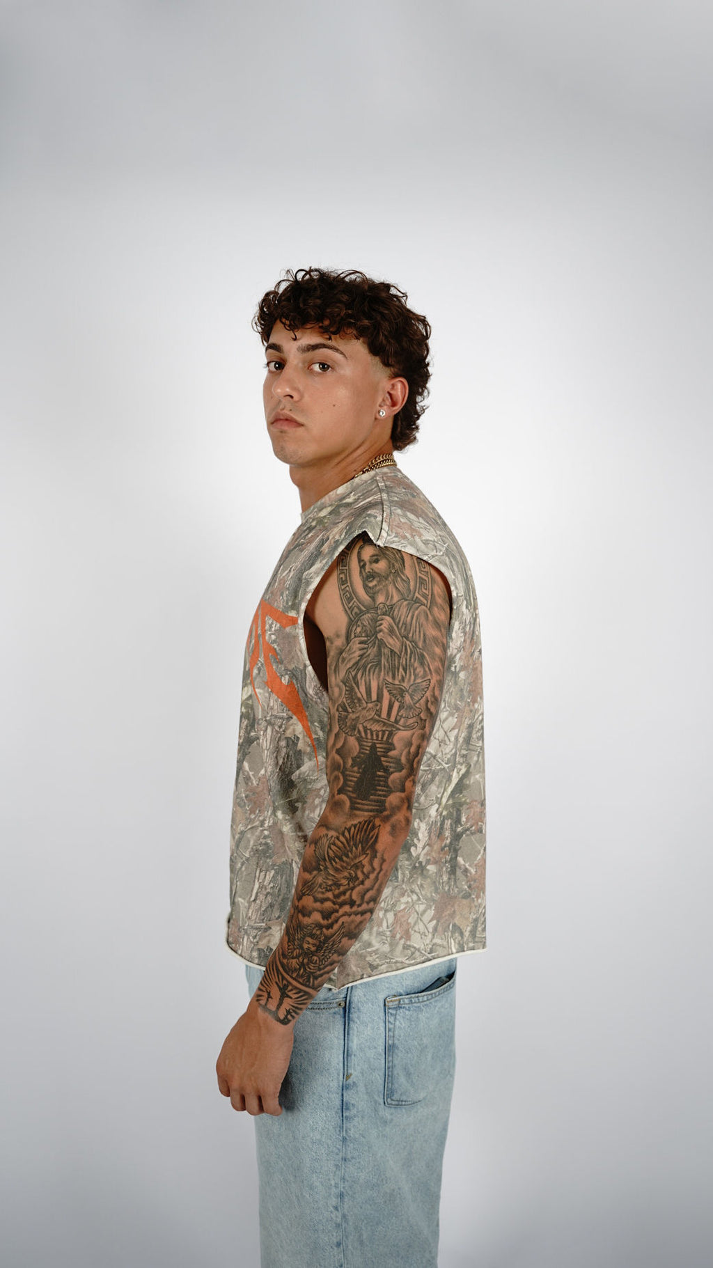 FALL CAMO SLEEVELESS SHIRT - SELFMADE