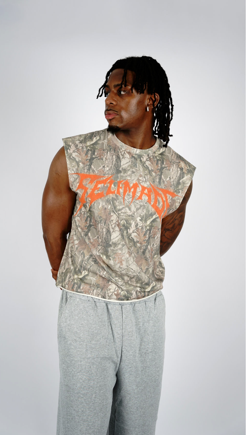 FALL CAMO SLEEVELESS SHIRT - SELFMADE
