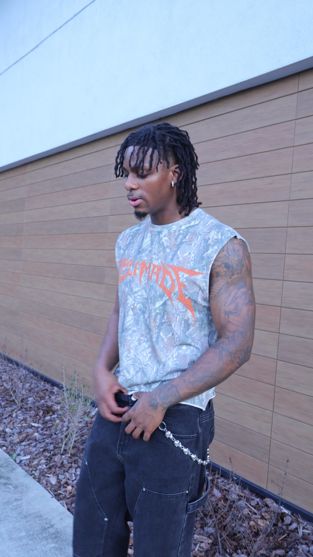 FALL CAMO SLEEVELESS SHIRT - SELFMADE